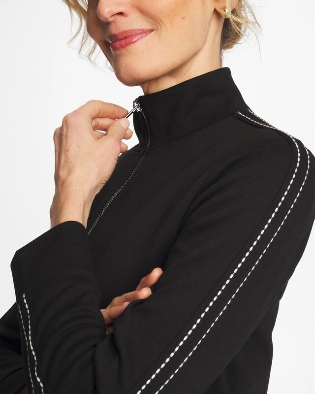 Zenergy Double-Knit Pick Stitch Jacket - image 4